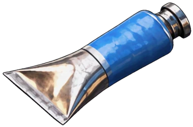 Blue paint tube