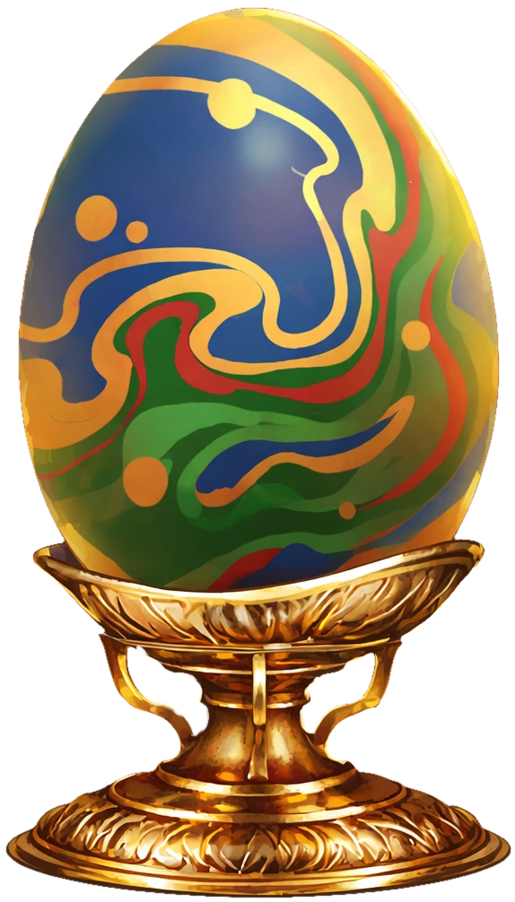 Magic Paint Egg on Stand