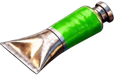 Green paint tube