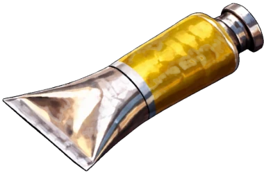 Yellow paint tube